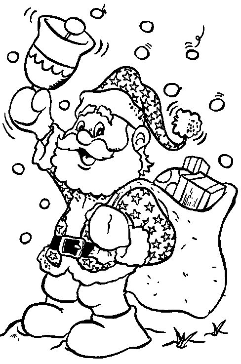 Kerst Kleurplaat Kerstman