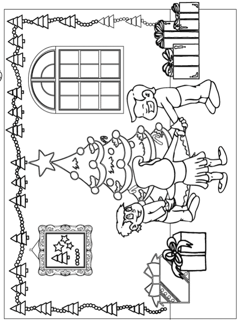 Kerstboom kleurplaten