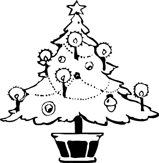 Kerstboom kleurplaten