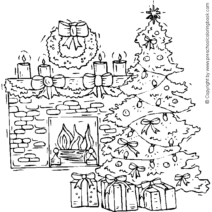 Kerstboom kleurplaten