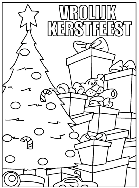 Kerstboom kleurplaten