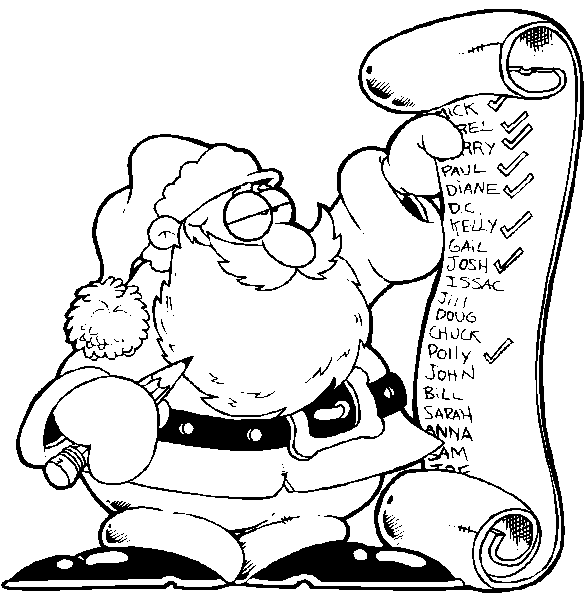 Kerstman kleurplaten