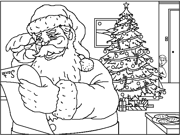 Kerstman kleurplaten