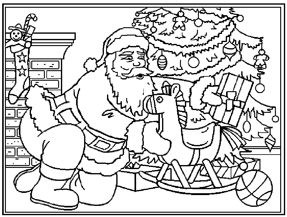 Kerstman kleurplaten