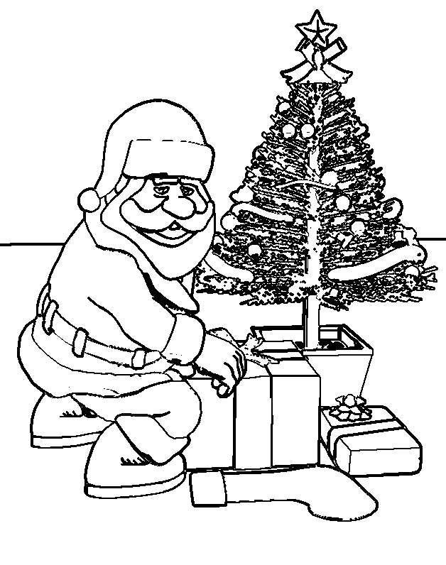 Kerstman kleurplaten