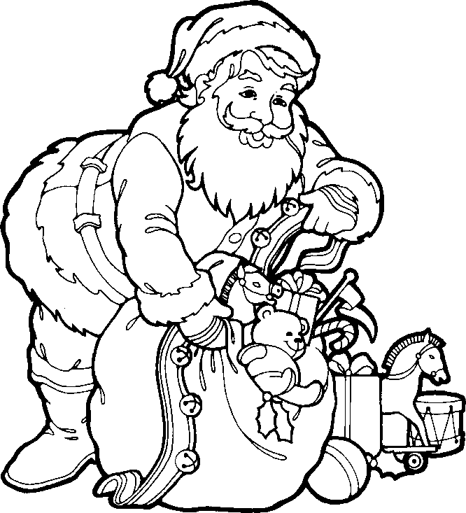 Kerstman kleurplaten