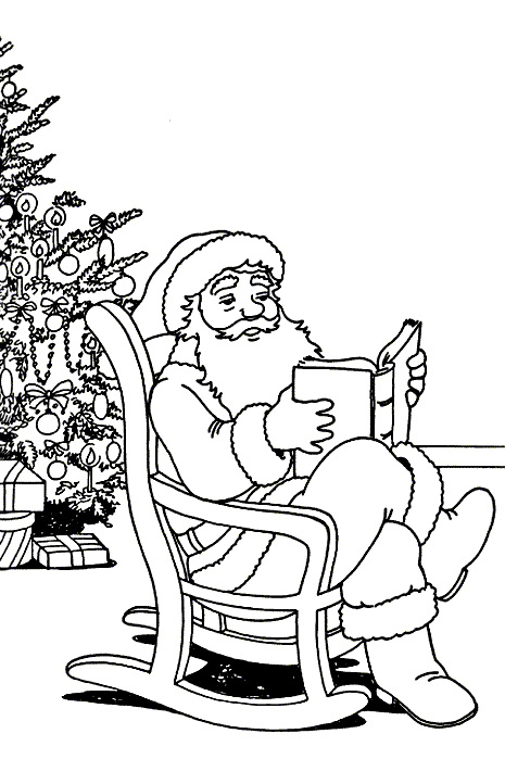 Kerstman kleurplaten