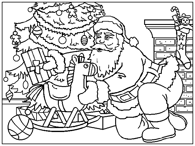 Kerstman kleurplaten