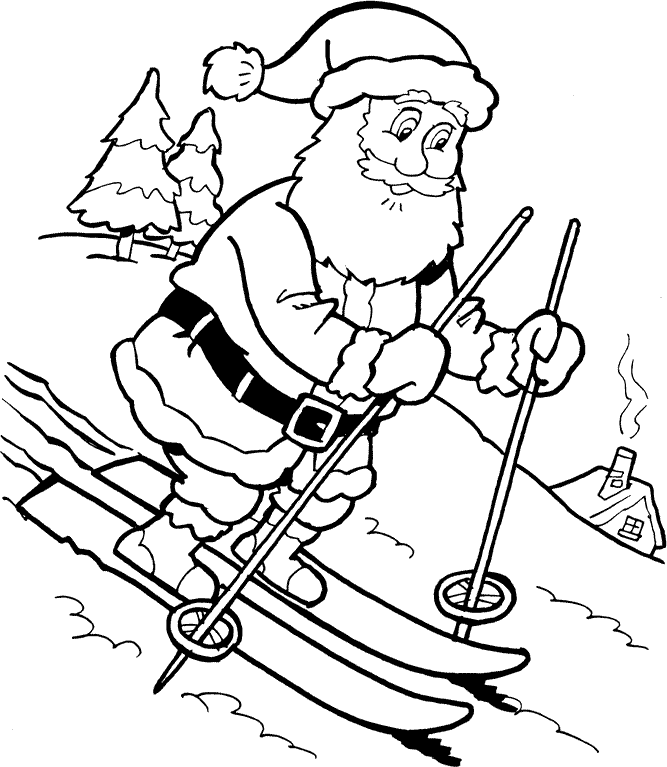 Kerstman kleurplaten