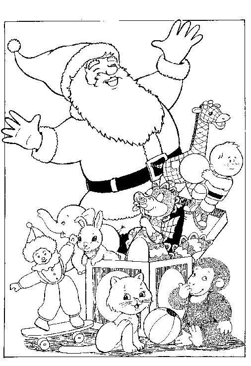 Kerstman kleurplaten