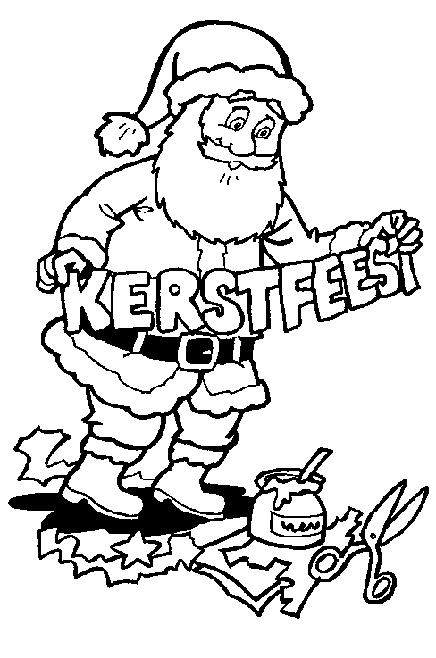 Kerstman kleurplaten