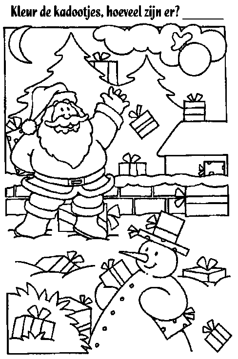 Kerstman kleurplaten