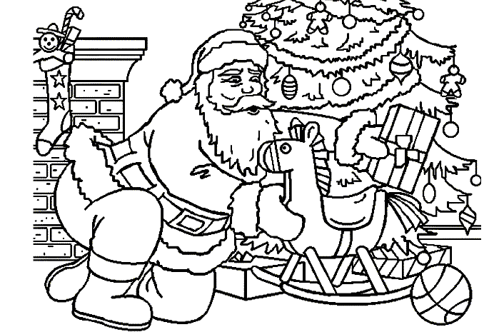 Kerstman kleurplaten