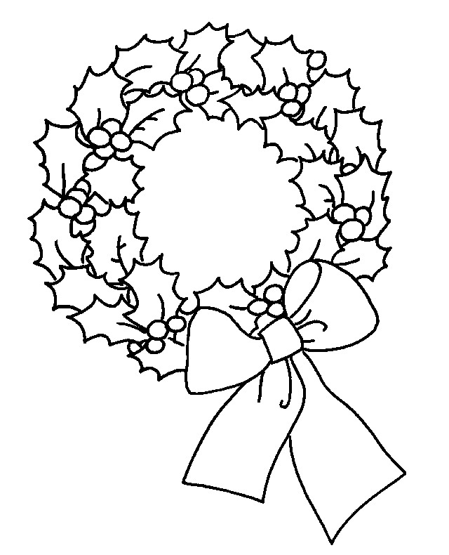 Kerst Kleurplaten Krans