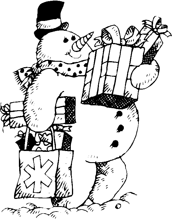 Sneuwpop kleurplaten